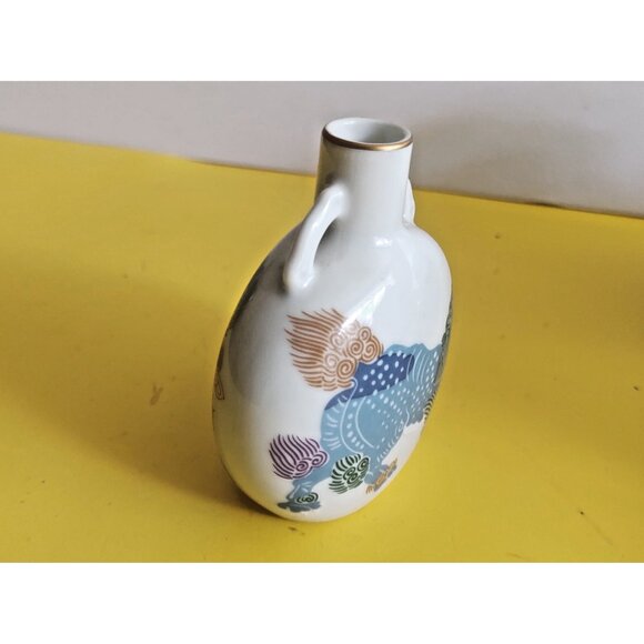 Vintage Noritake Porcelain Foo Dog Dragon Miniature Bud Vase 3 1/4" - Picture 4 of 9